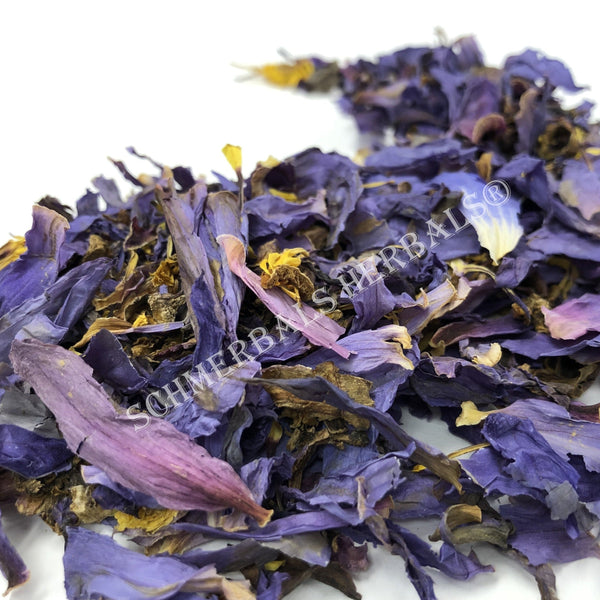  Dried All Natural Blue Lotus Pure Petals and Stamens, Nymphaea caerulea, Deep Purple Thai ~ for Sale from Schmerbals Herbals