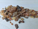 Dried Myrrh Gum Grade A+ Pieces, Commiphora molmol, for Sale from Schmerbals Herbals