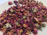 Dried Red Rose Buds and Petals, Rosa canina, for Sale from Schmerbals Herbals
