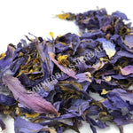 1 oz Dried Organic Blue Lotus Pure Petals and Stamens, Nymphaea caerulea, Deep Purple Thai™ for Sale from Schmerbals Herbals
