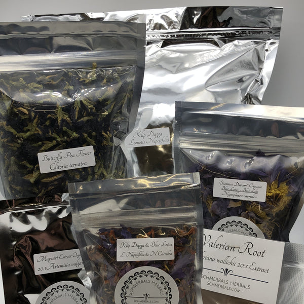 Schmerbals Herbals Packaging for Dried Herbs. Extracts, Resins, and Powders