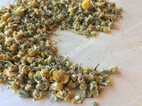 Dried Egyptian Grown Organic Chamomile, Matricaria recutita, for Sale from Schmerbals Herbals