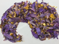 1 oz Dried All Natural Blue Lotus Pure Petals and Stamens, Nymphaea caerulea, Deep Purple Thai for Sale from Schmerbals Herbals