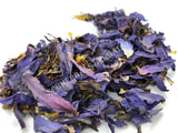 1 oz Dried All Natural Blue Lotus Pure Petals and Stamens, Nymphaea caerulea, Deep Purple Thai for Sale from Schmerbals Herbals