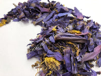  Dried All Natural Blue Lotus Pure Petals and Stamens, Nymphaea caerulea, Deep Purple Thai ~ for Sale from Schmerbals Herbals