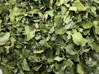 Dried Drumstick Tree Crushed Leaves, Moringa oleifera, for Sale from Schmerbals Herbals