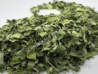 Dried Drumstick Tree Crushed Leaves, Moringa oleifera, for Sale from Schmerbals Herbals