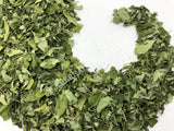 Dried Drumstick Tree Crushed Leaves, Moringa oleifera, for Sale from Schmerbals Herbals
