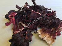 Dried Hibiscus Flowers, Hibiscus sabdariffa, for Sale from Schmerbals Herbals