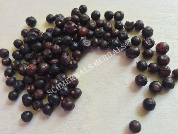 Dried Organic Juniper Whole Berry, Juniperus communis, for Sale from Schmerbals Herbals