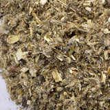 Dried Organic Mugwort, cut and sifted, Artemisia vulgaris ~ for sale from Schmerbals Herbals