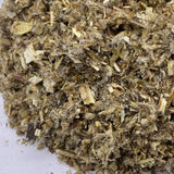 Dried Organic Mugwort, cut and sifted, Artemisia vulgaris ~ for sale from Schmerbals Herbals