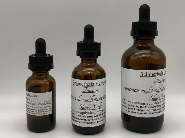 Ginkgo biloba Leaf, 2X Tincture in 40% Grain Neutral Spirits for sale from Schmerbals Herbals