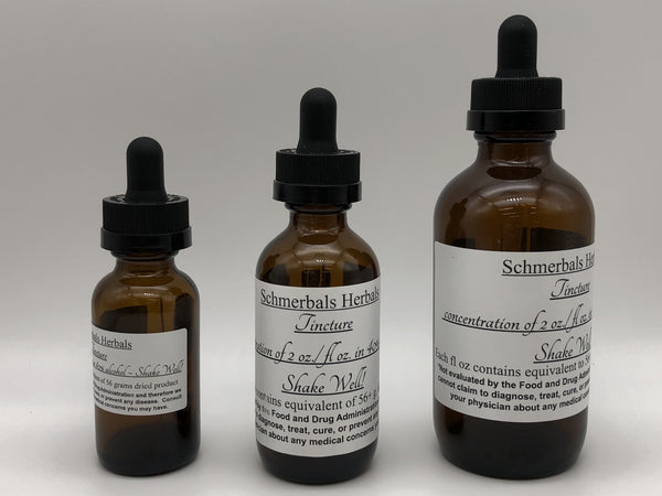 Damiana, Turnera diffusa, Double Strength Tincture in 40% Spirits for Sale from Schmerbals Herbals